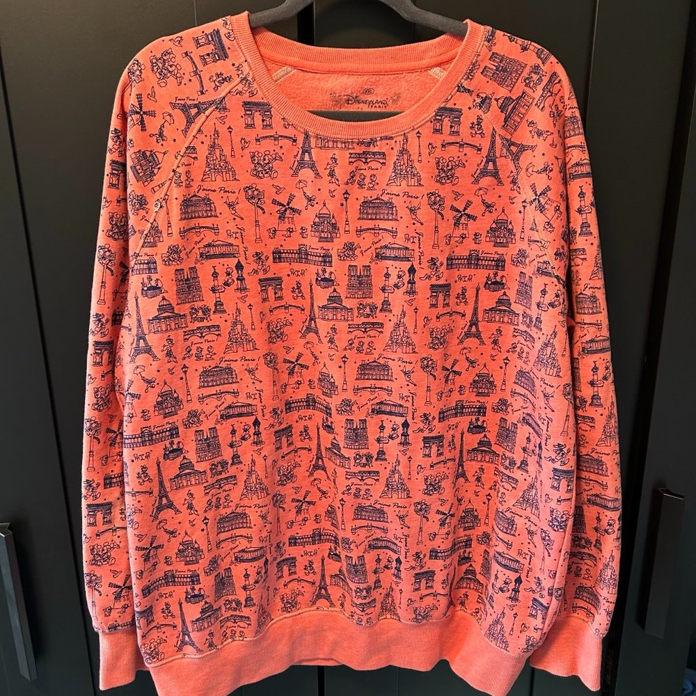 Disneyland Paris Sweatshirt Paris Monuments Euro-XXL Salmon